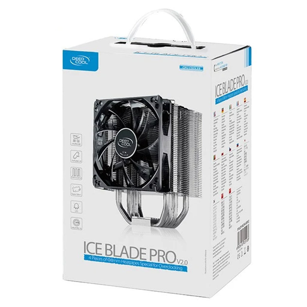 سیستم خنک کننده بادی دیپ کول مدل ICE BLADE PRO V2.0-سیستم خنک‌کننده بادی DeepCool ICE BLADE PRO V2.0 خنک‌کاری قدرتمند و مطمئن برای پردازنده‌های دسکتاپ سیستم خنک‌کننده بادی DeepCool ICE BLADE PRO V2.0 یکی از خنک‌کننده‌های برجسته برند دیپ‌کول (DeepCool) است که با طراحی Tower (برجی)، عملکرد حرارتی خوب  ...