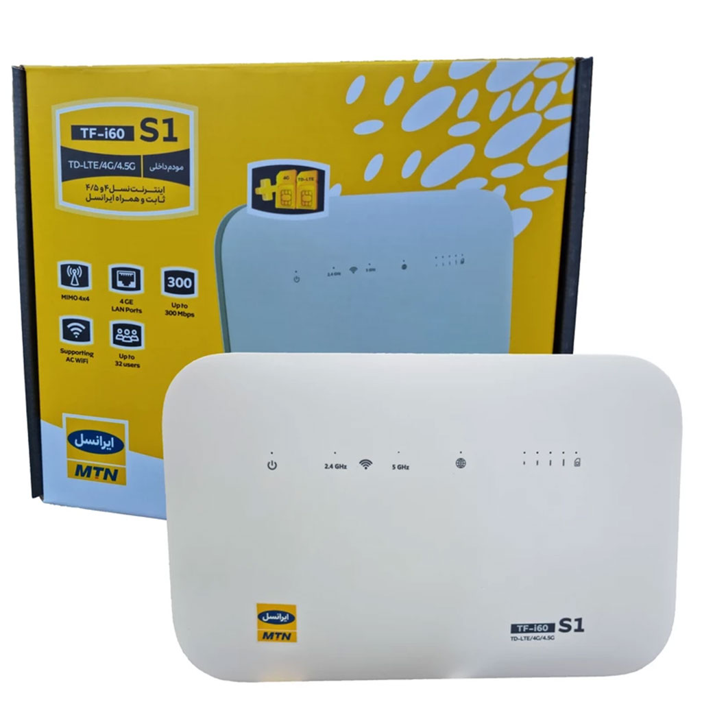 مودم 4GTD-LTE ایرانسل مدل TF-I60 S1-مشخصات مودم 4G/TD-LTE ایرانسل مدل TF-I60 S1 این دستگاه به همراه 1 سیم کارت TD-LTE ایرانسل، یکی از بهترین گزینه‌ها برای اتصال به اینترنت در سراسر ایران است. اگر بخواهیم به مشخصات مودم اشاره ای داشته باشیم باید بگوئیم که این مودم با طراحی زیبا و مناسب، سرعت اینترنت  ...