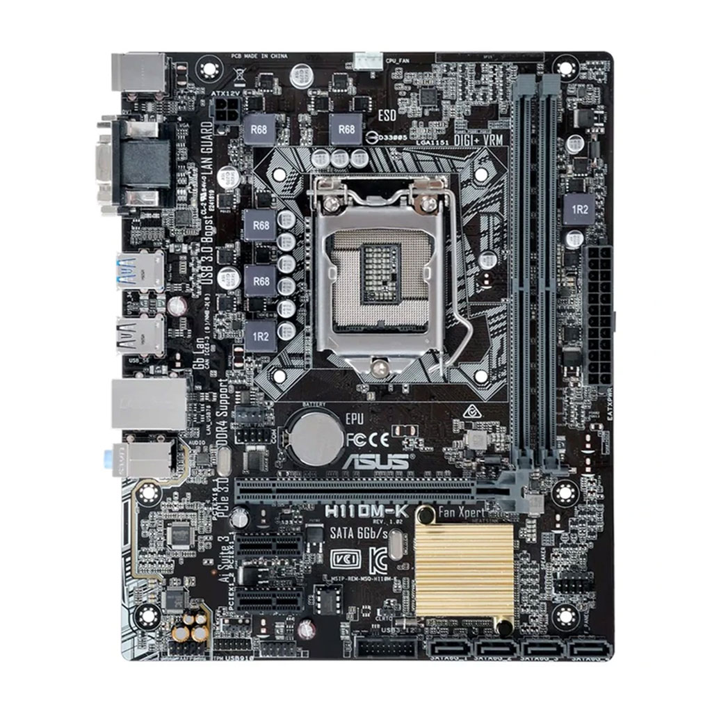 مادربرد ایسوس مدل H110M-K به همراه Cpu Intel i5 6500- عنایت داشته باشید که این مادربرد به همراه یک سی پی یو نسل ششم قدرتمند از برند اینتل عرضه می شود. مادربرد ایسوس مدل H110M-K یکی از محصولات مقرون‌به‌صرفه و باکیفیت برند معتبر ASUS است که برای کاربرانی طراحی شده که به دنبال پایداری، دوام بالا و عملک ...