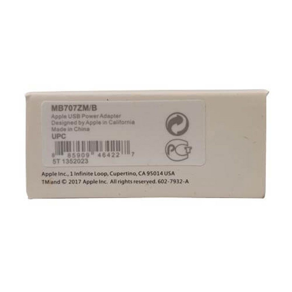 شارژر دیواری اپل مدل MB707ZMB-این شارژر رسمی و اورجینال شرکت اپل، همان شارژر معروف و مطمئنی است که سال‌ها به عنوان شارژر همراه (آداپتور) اصلی بسیاری از آیفون‌ها و آیپدها ارائه شده است. با قدرت ۵ وات و درگاه USB-A استاندارد، یک انتخاب ایمن، پایدار و کاملاً سازگار برای شارژ روزمره دستگاه‌های اپل شما م ...